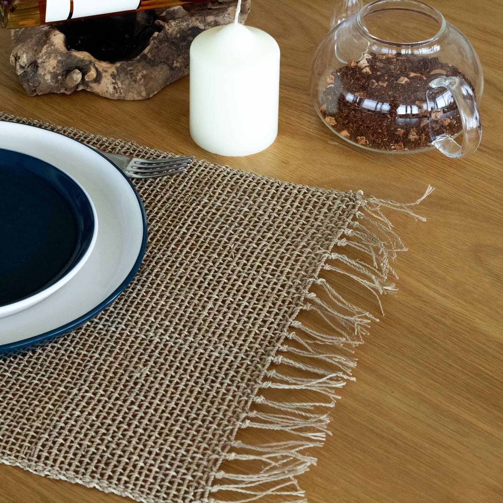 Seagrass fringe placemat