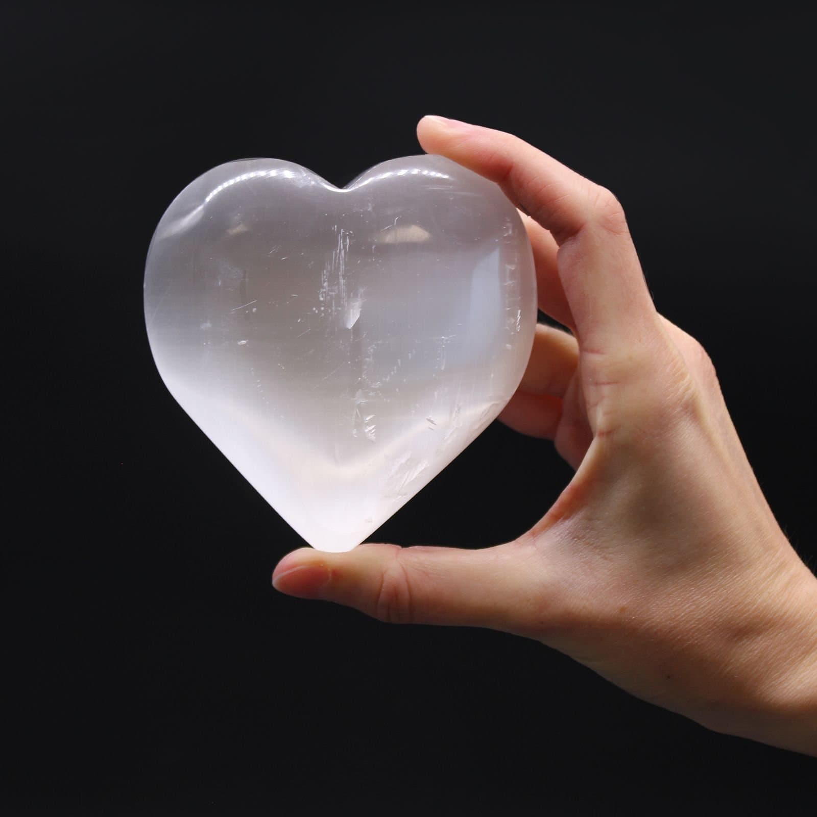 Selenite heart, 10 cm, for crystal lovers