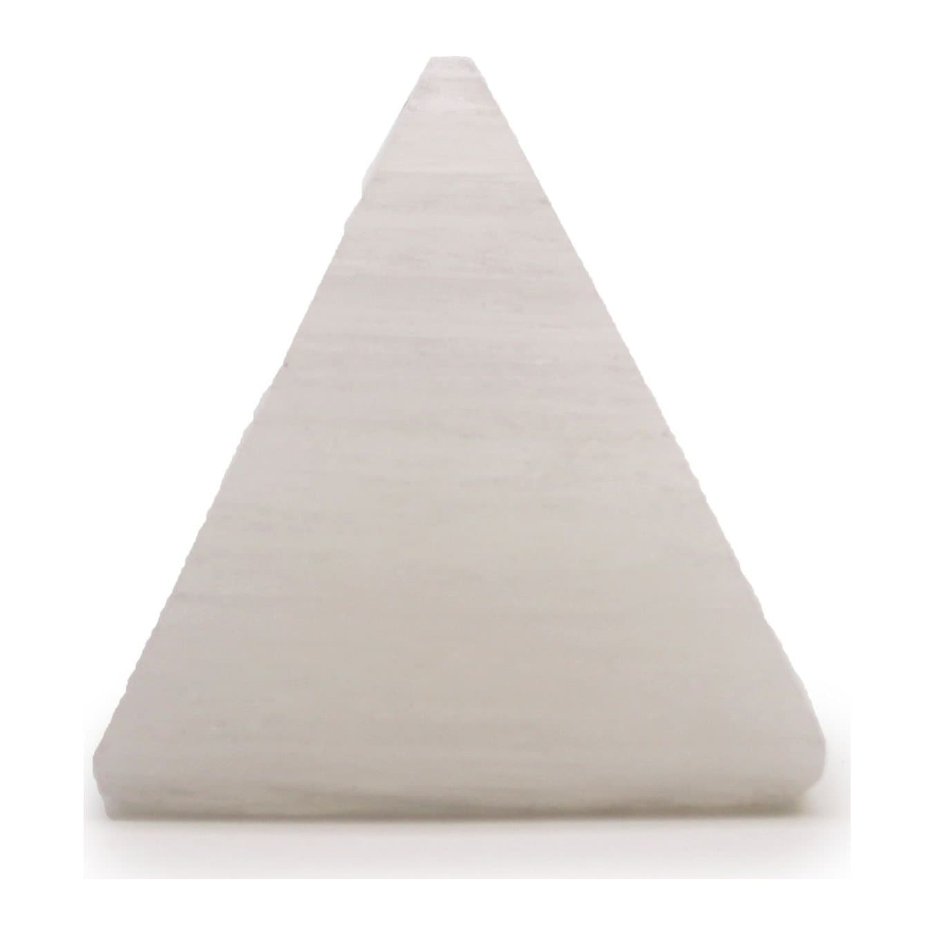 Milky white selenite pyramid crystal