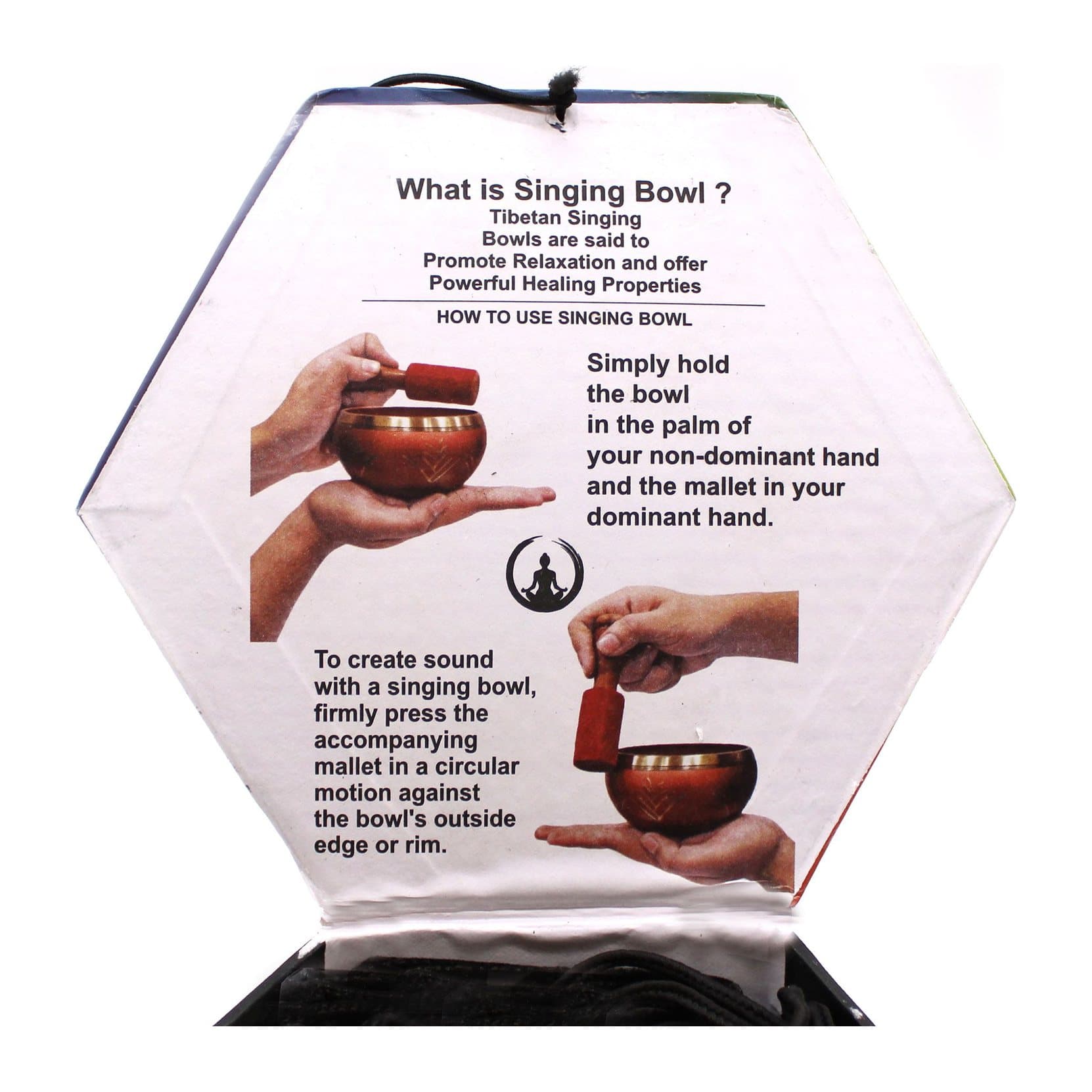 Painted singing bowl gift set