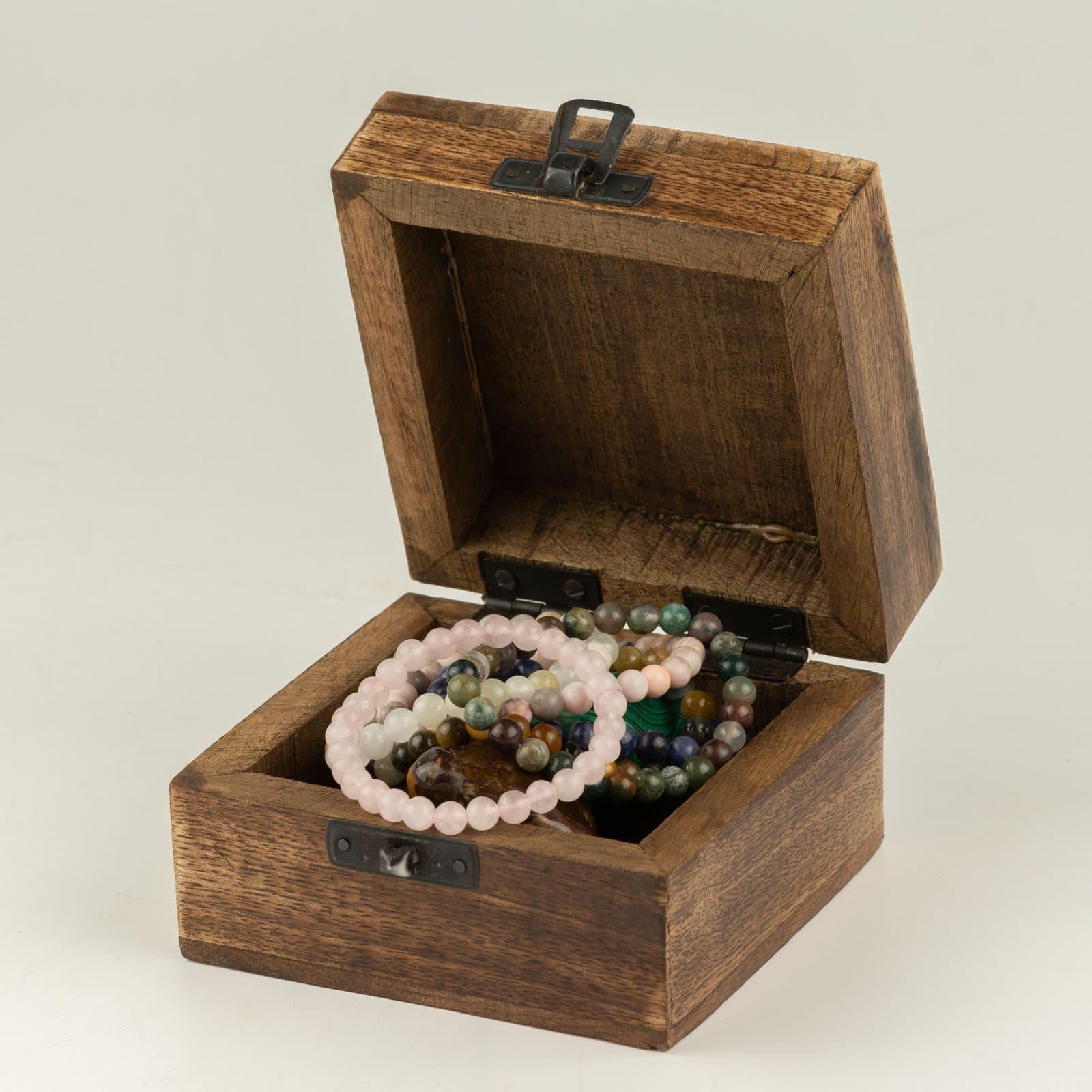 Small wooden box with Leo zodiac enamelled decoration
