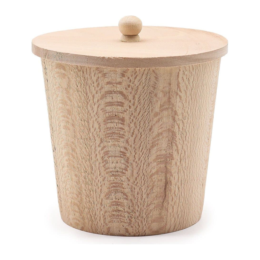 Small wooden display tubs in hemu wood