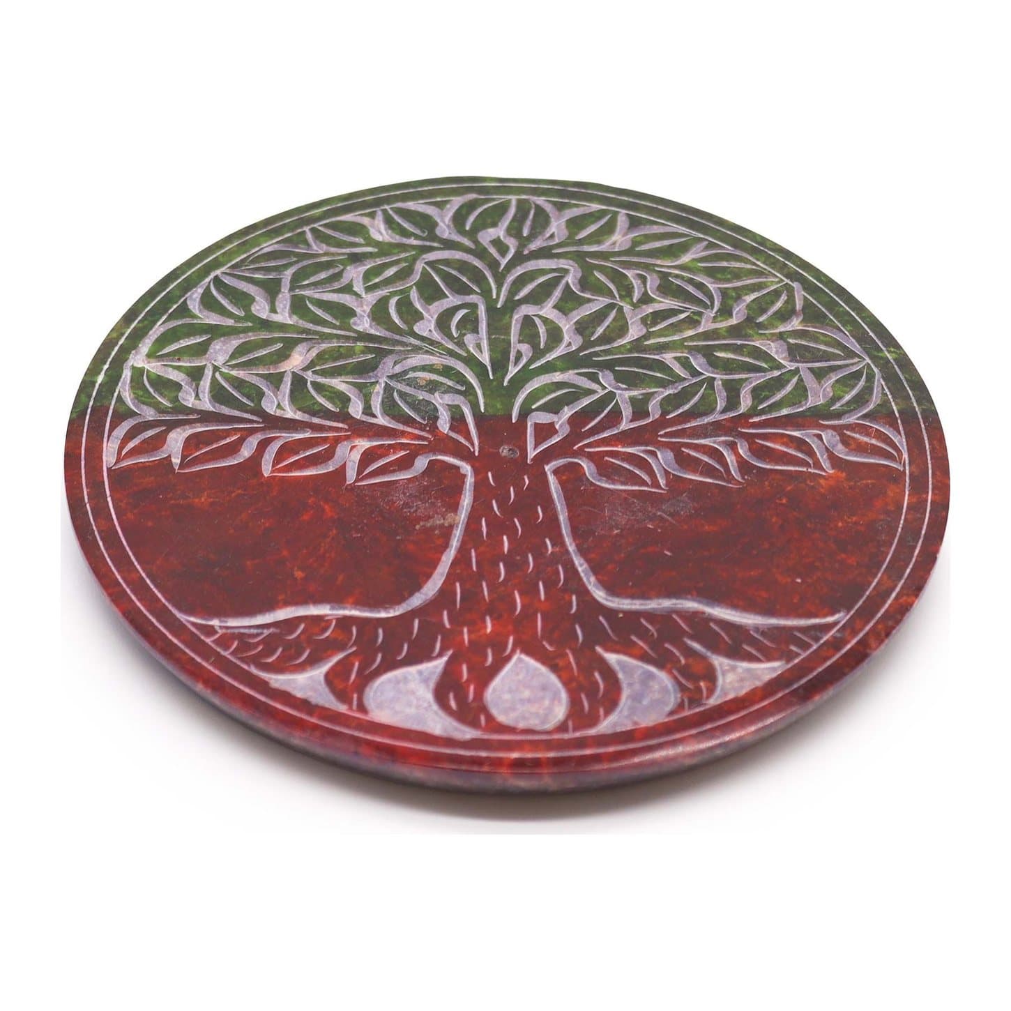 Carved soapstone incense holder