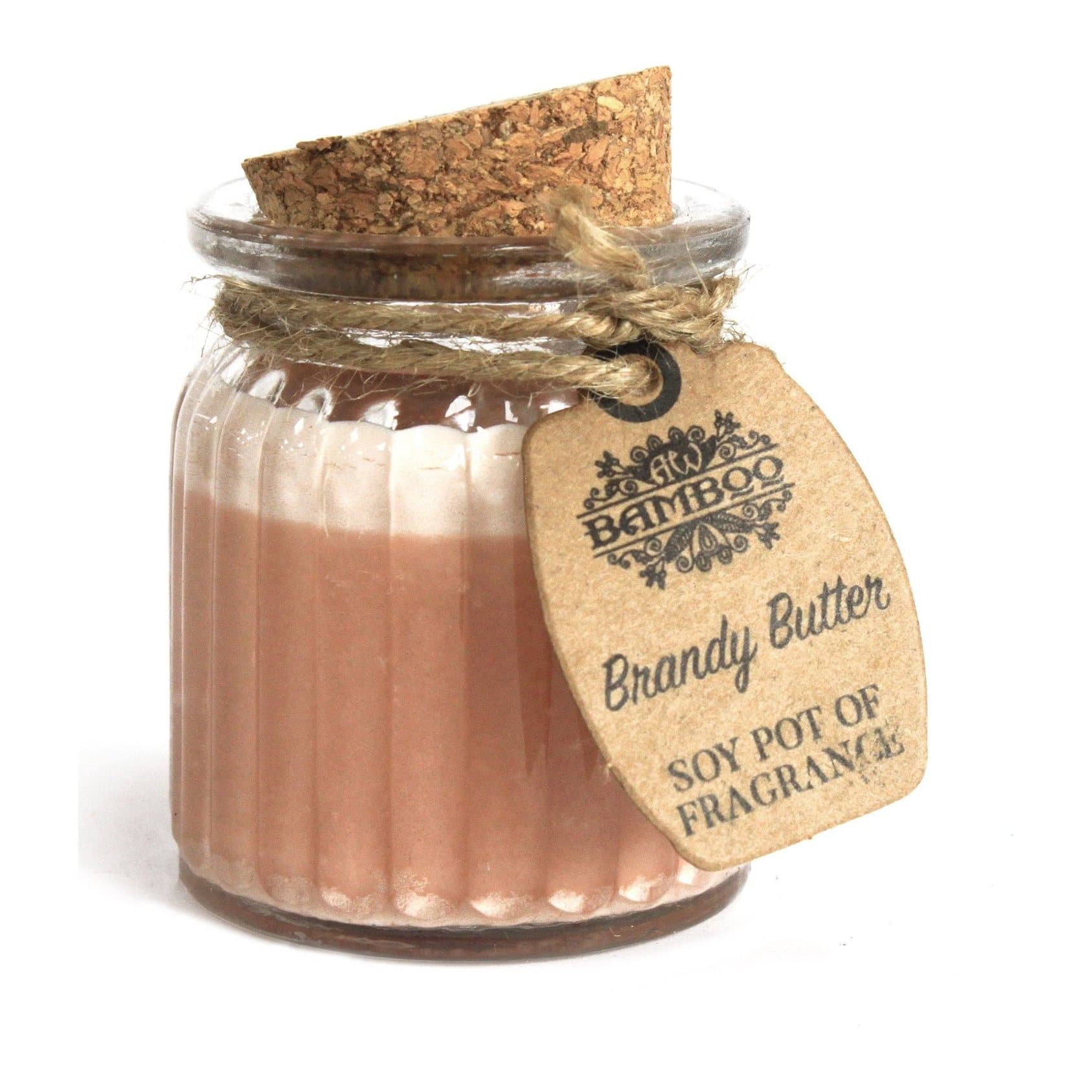 Small soy candle jar with a cork lid