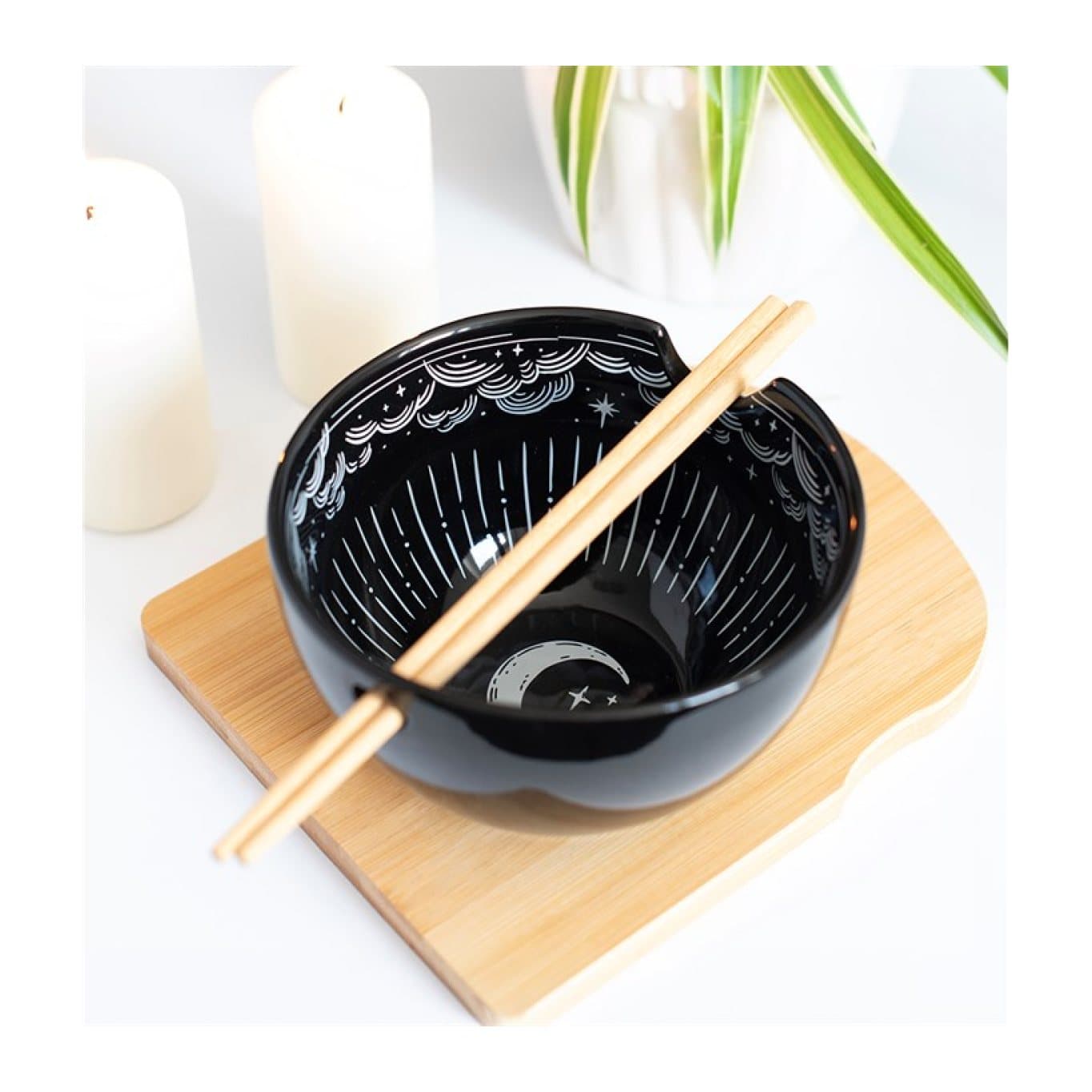 Spellbound Sky noodle bowl and chopsticks