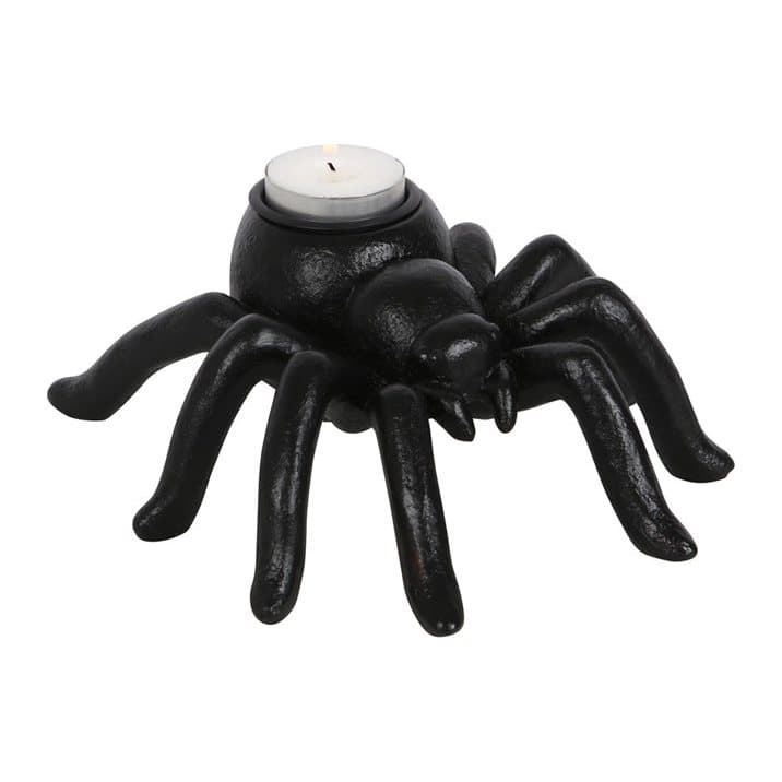 Spider tealight holder with a creepy spider design