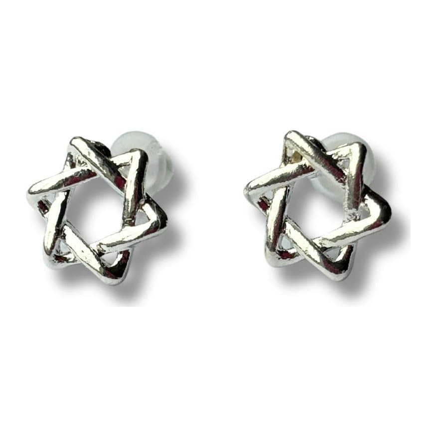 Silver mystical star stud earrings in sterling silver