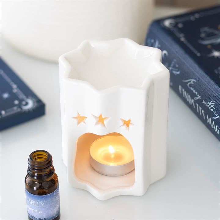 Star-shaped ceramic oil burner