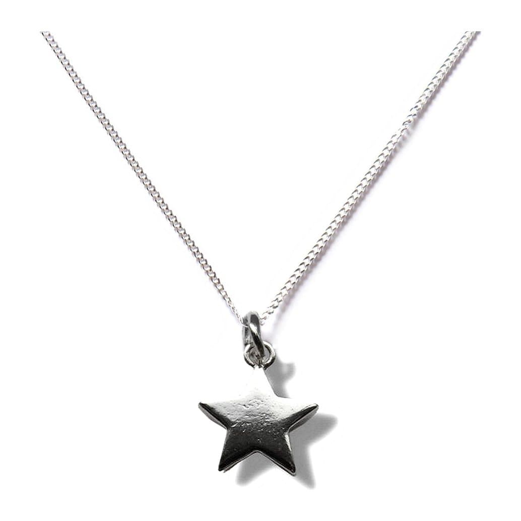 Silver star charm necklace on a sterling silver chain