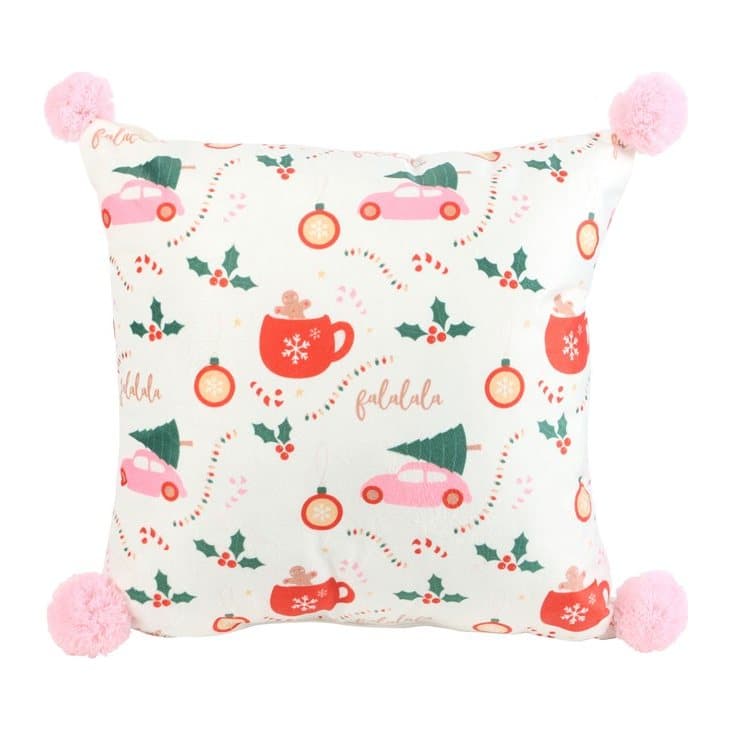 Sugarplum Fun Christmas print cushion