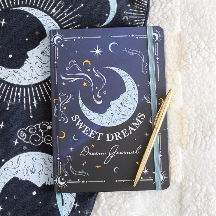 A5 journal with a moon and stars Sweet Dreams cover