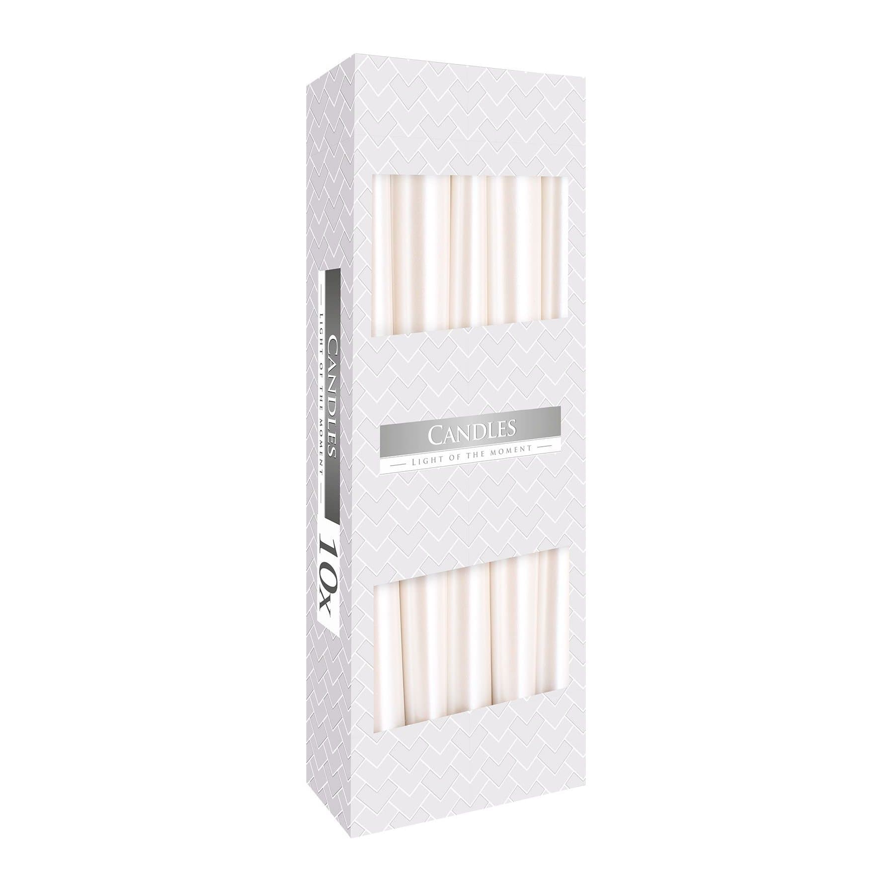 Pack of pearl taper candles