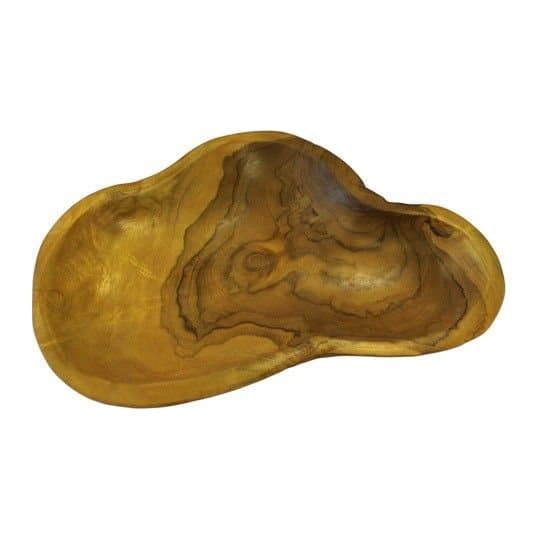 Hand-carved teak root bowl