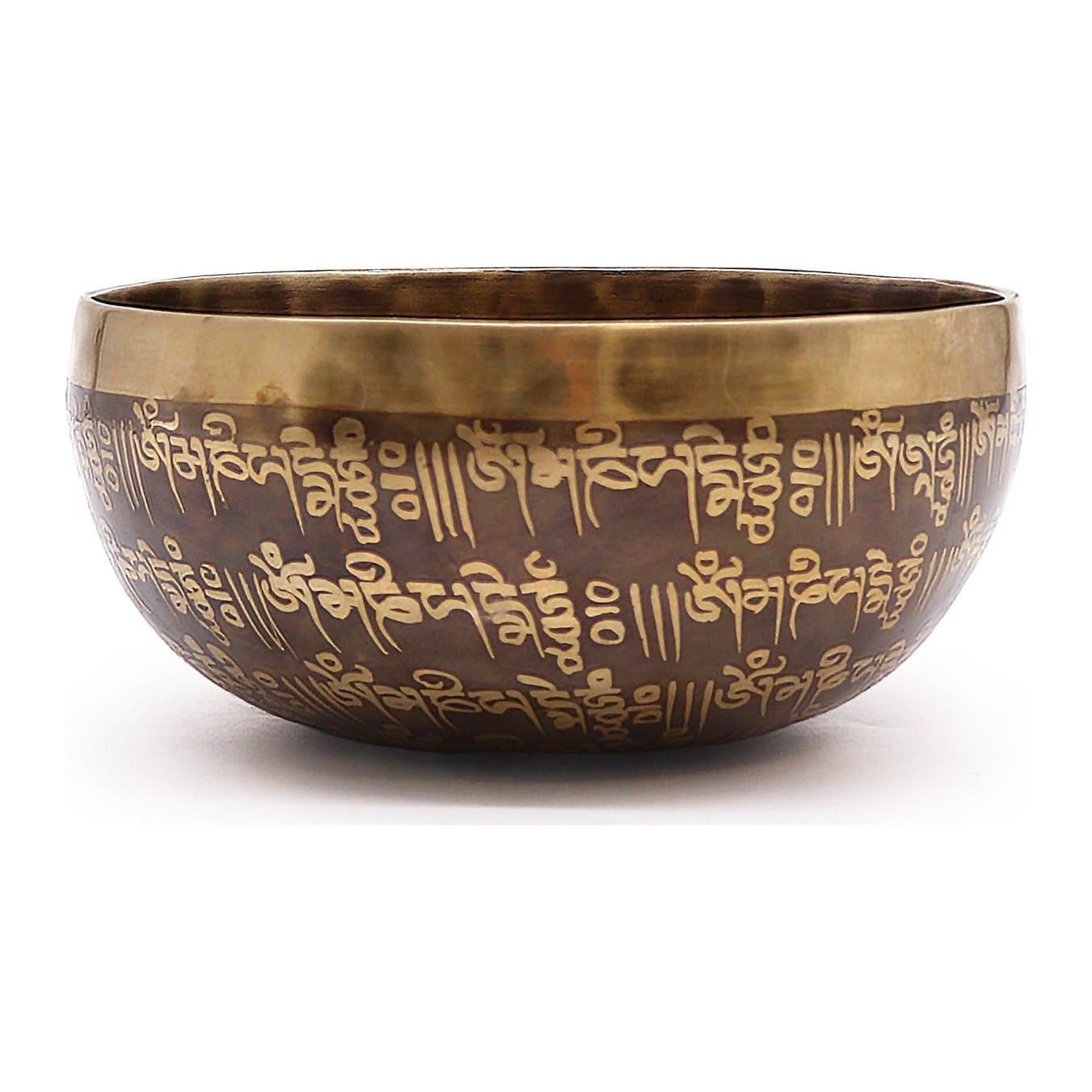 Tibetan bowl with an engraved mantra, 16 cm