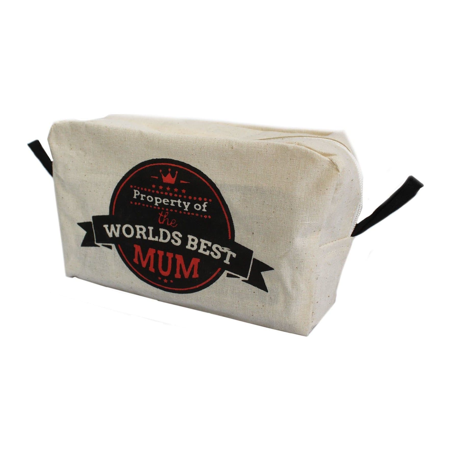 World's Best Mum organic cotton toiletry bag