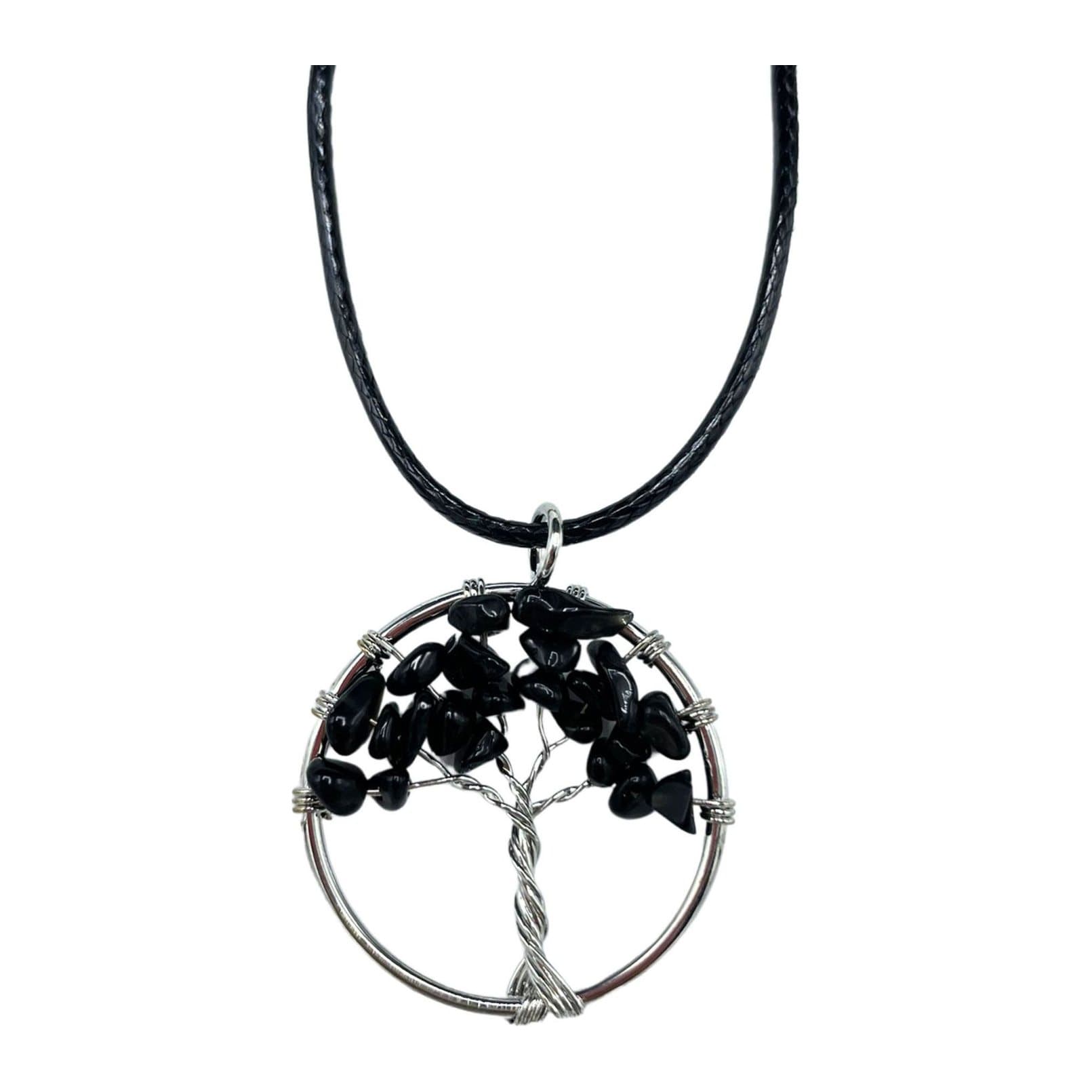Tree of Life pendant in black agate