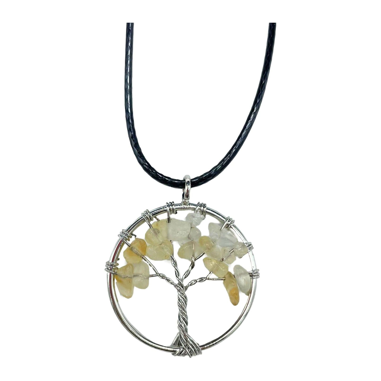 Carnelian Tree of Life pendant with an orange-red gemstone