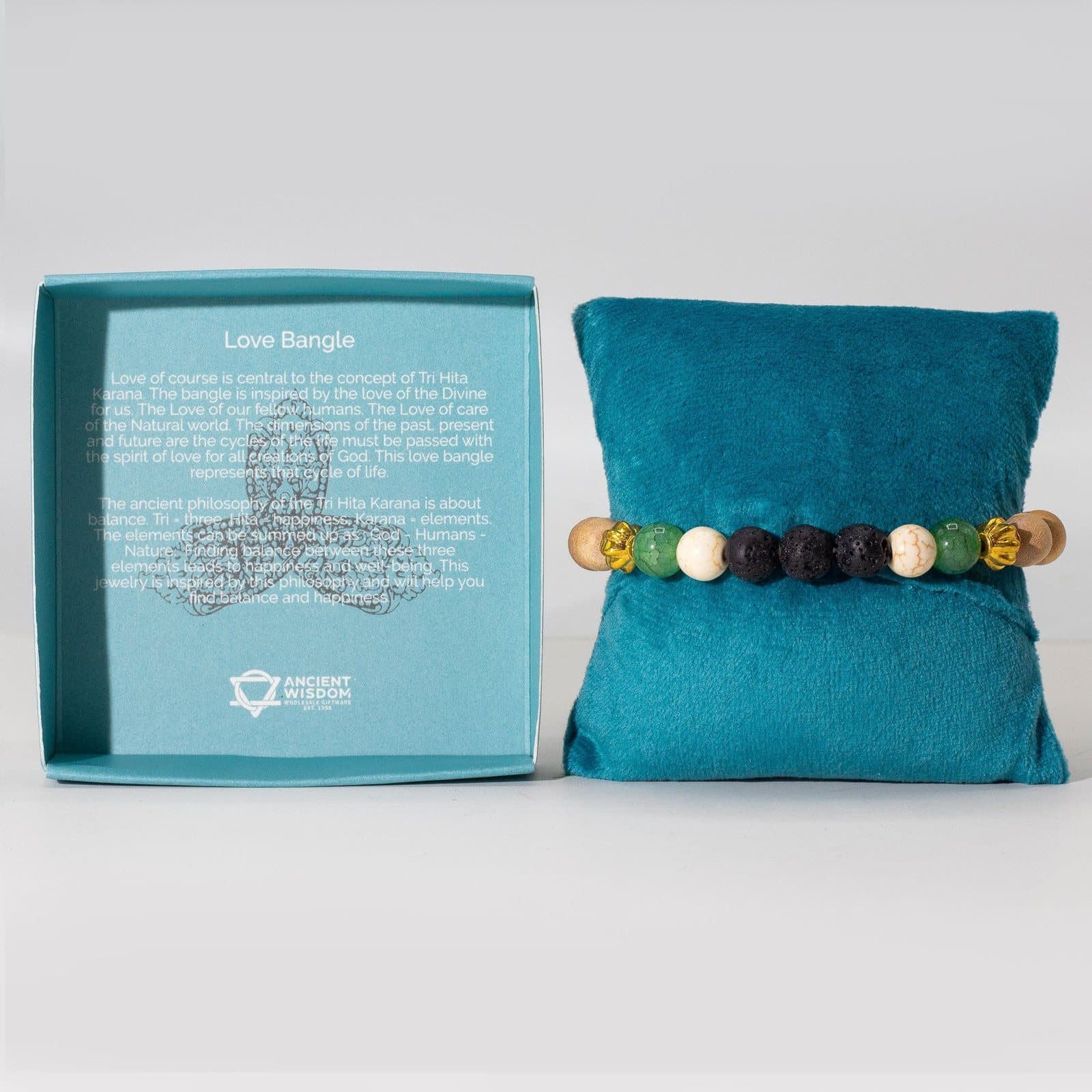 Bead bangle with the word Love