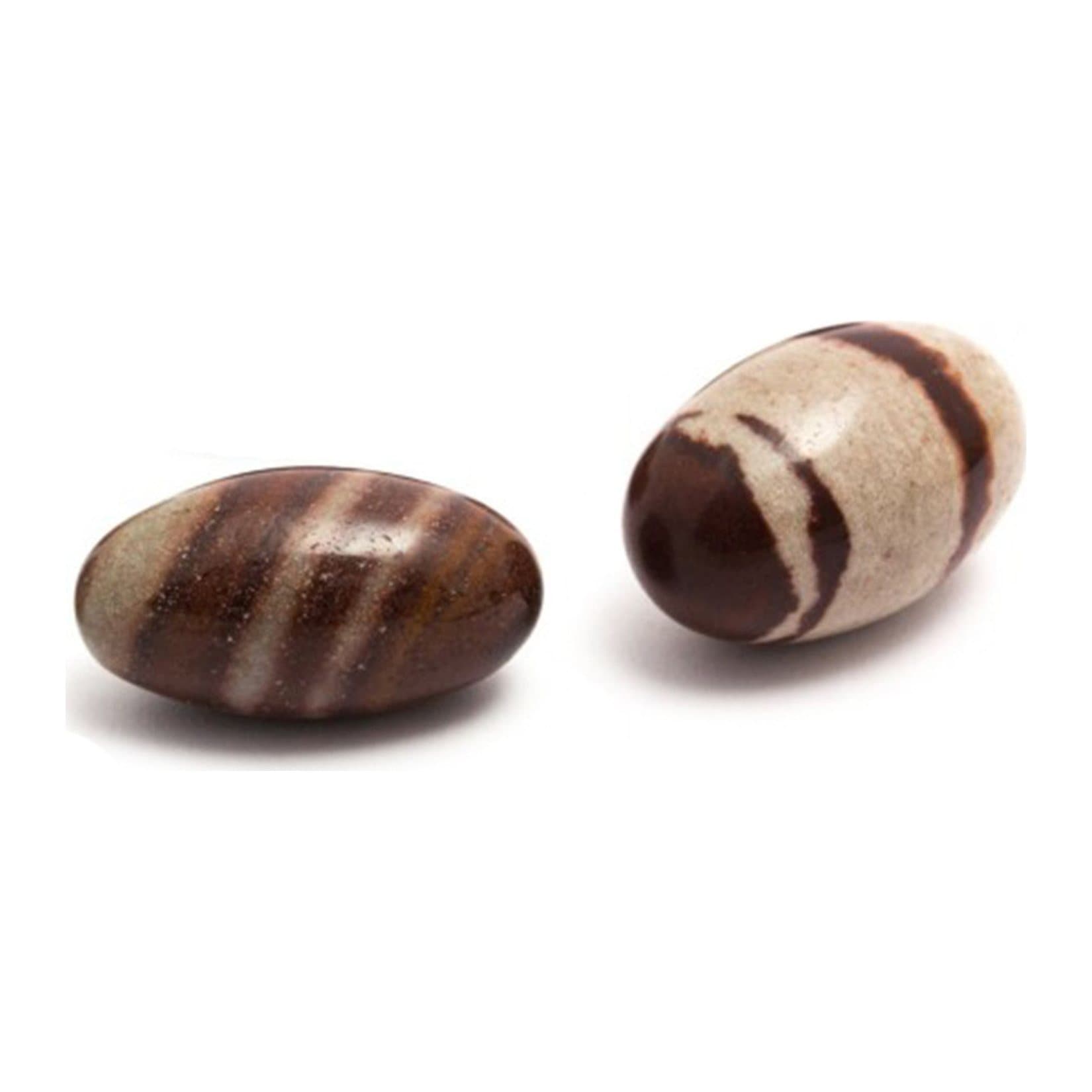 Two Shiva lingam stones, 5 x 2.5 cm