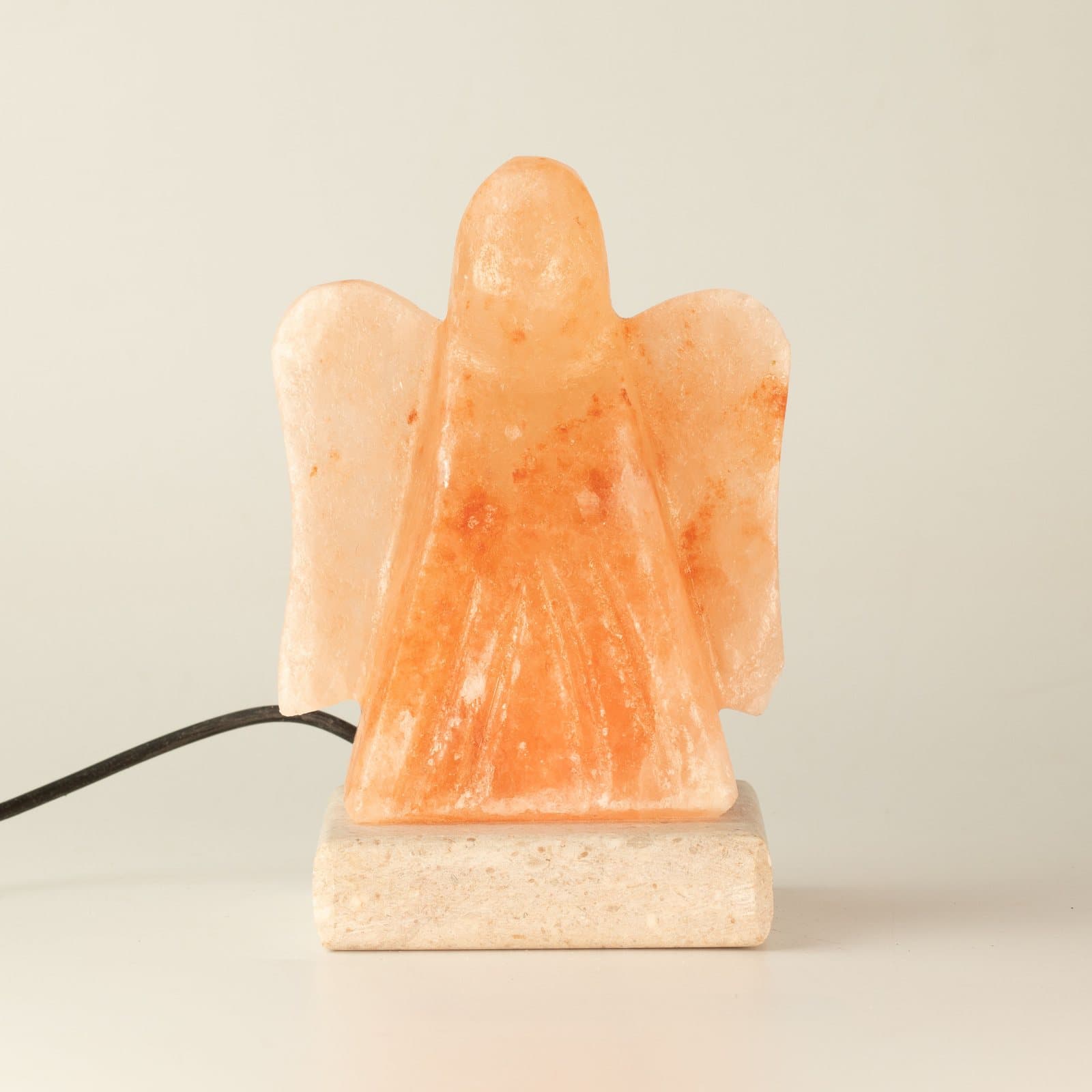 Himalayan salt lamp carved as an elephant