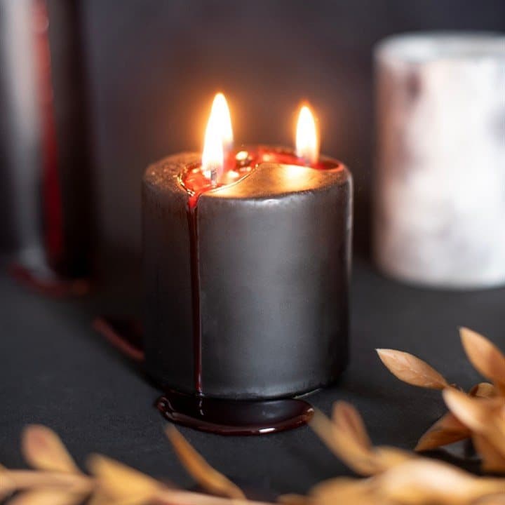 Vampire Blood bleeding pillar candle