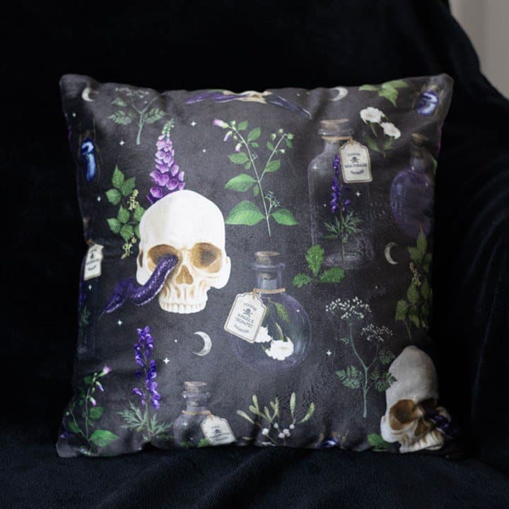 Venom and Vines gothic cushion