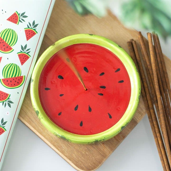 Ceramic watermelon incense stick holder