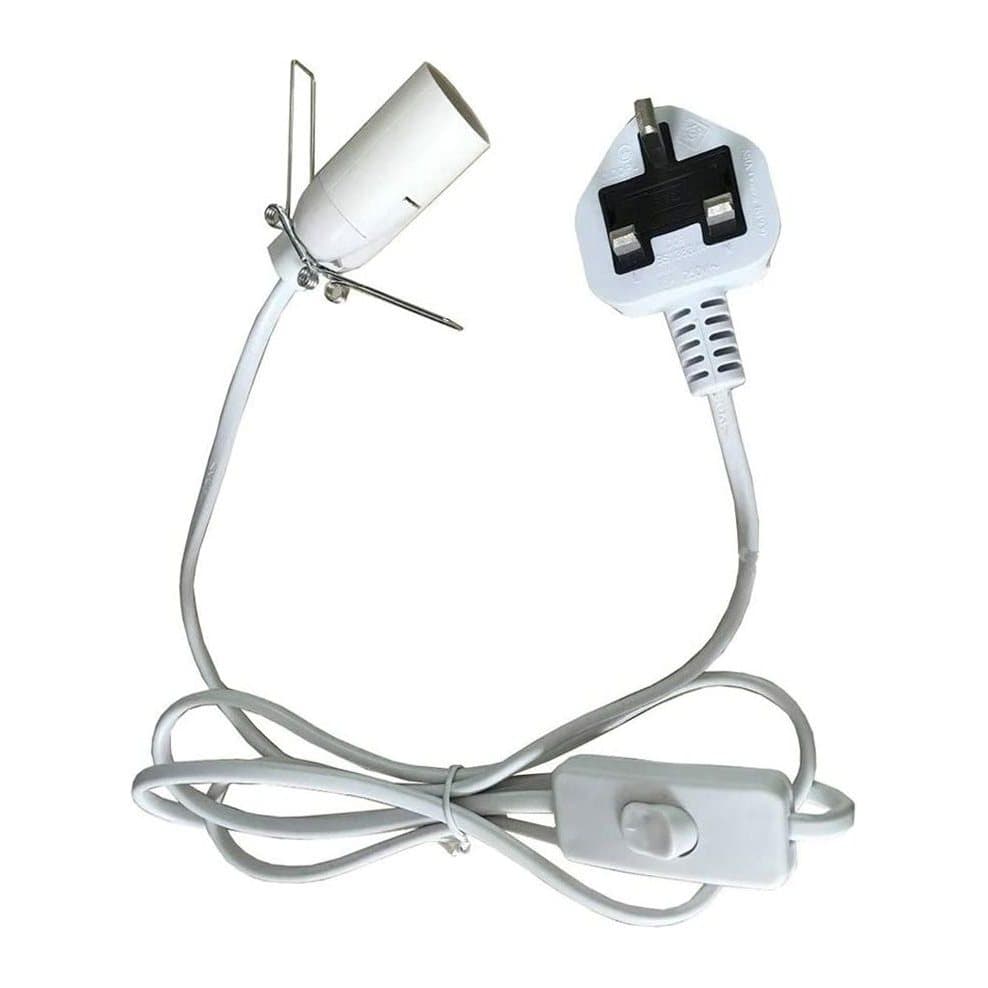 White fitting cable, 1.5 m long