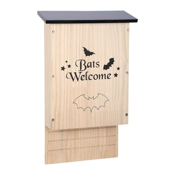 Wooden bat house box for bats to roost