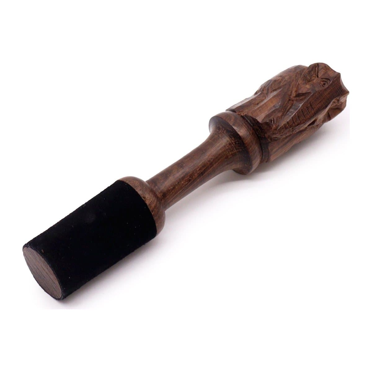 Wooden stick with an elephant carving