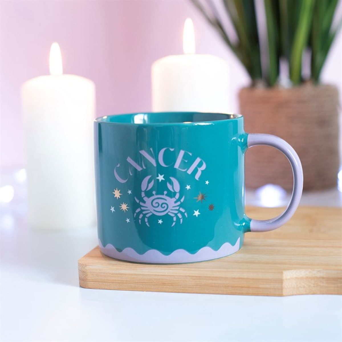 Colourful Cancer zodiac ceramic mug