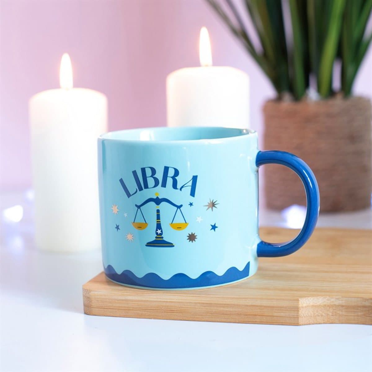 Colourful Libra zodiac ceramic mug