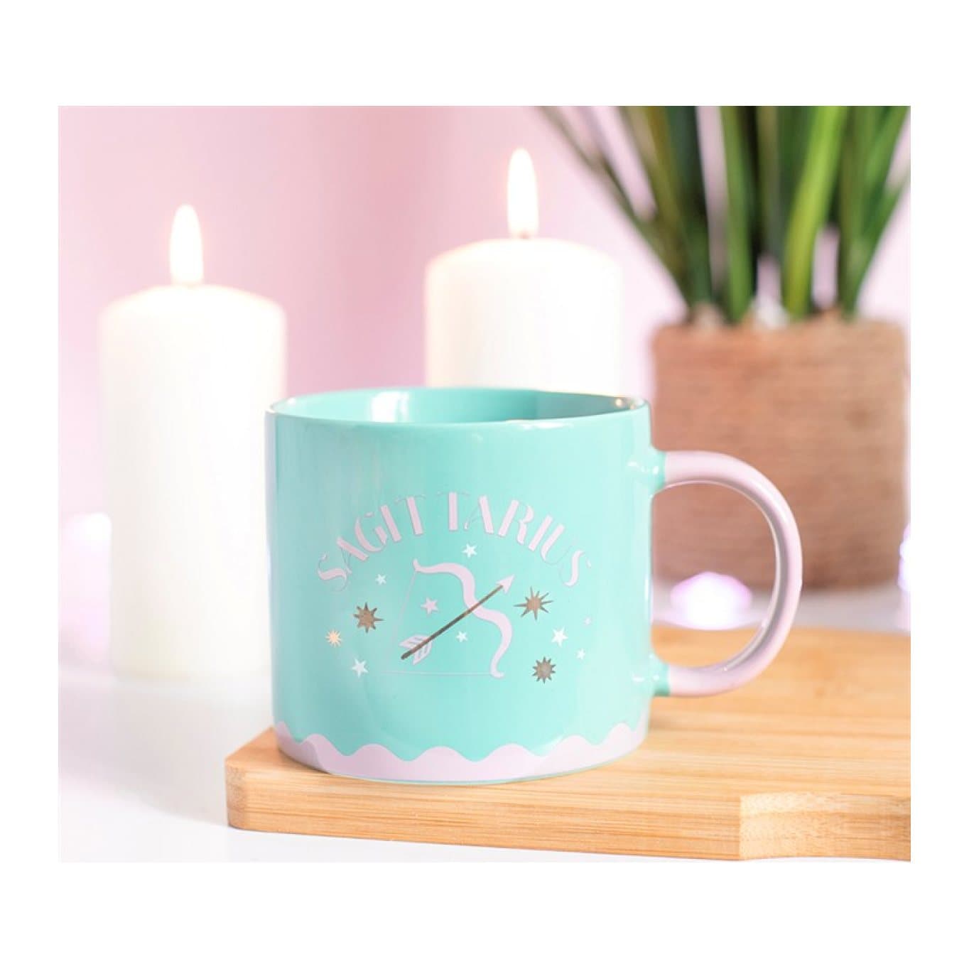 Colourful Sagittarius zodiac ceramic mug