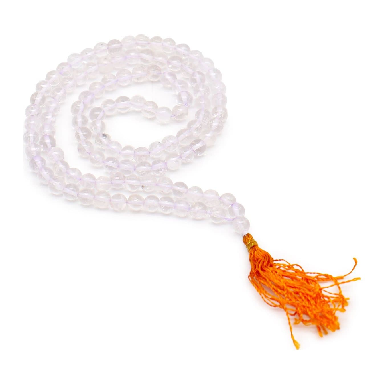 Rock crystal mala of 108 beads
