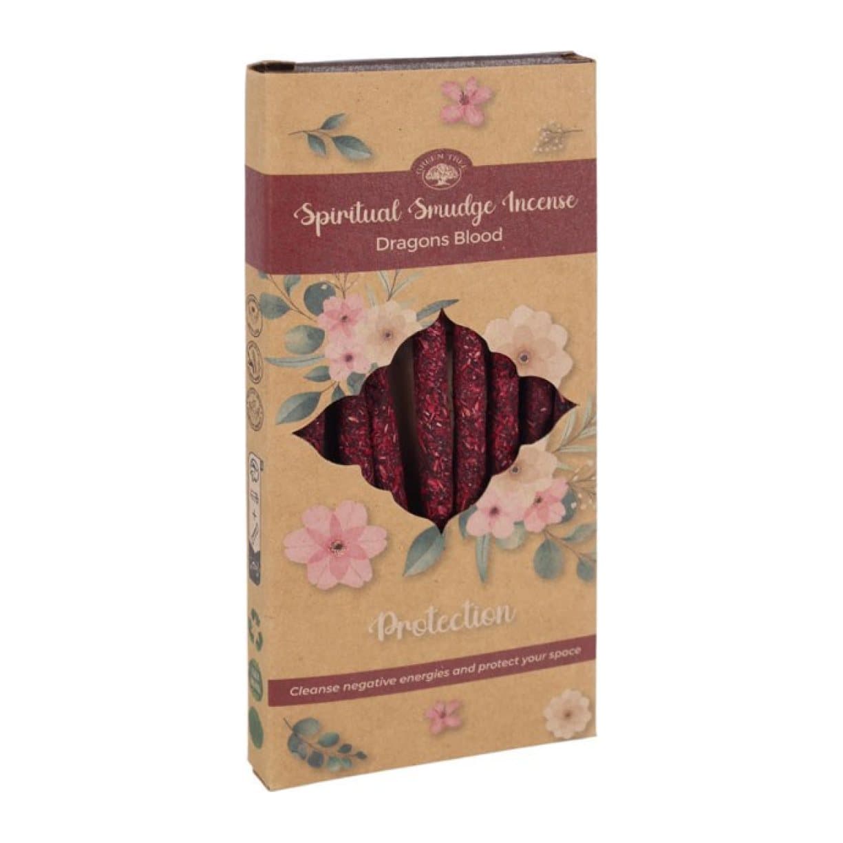 Display set of dragon's blood incense sticks in 12 packs