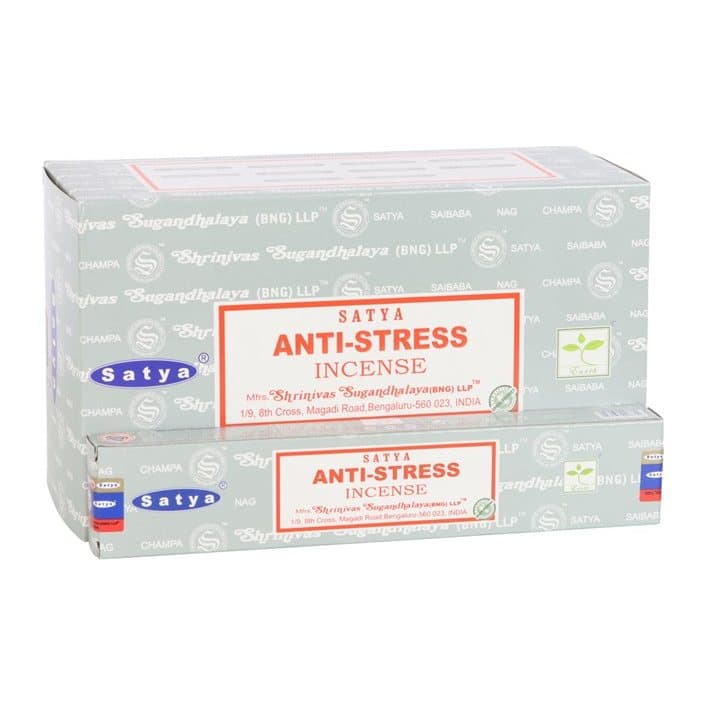 Colour cardboard box of Satya lavender and vanilla incense sticks