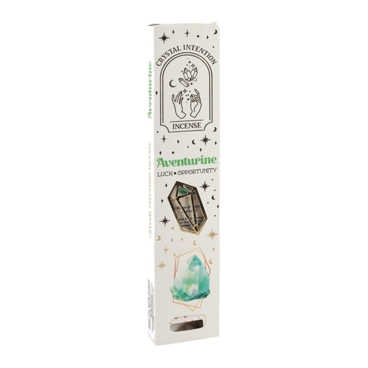 Display set of 12 Native Soul crystal incense packs with aventurine chips