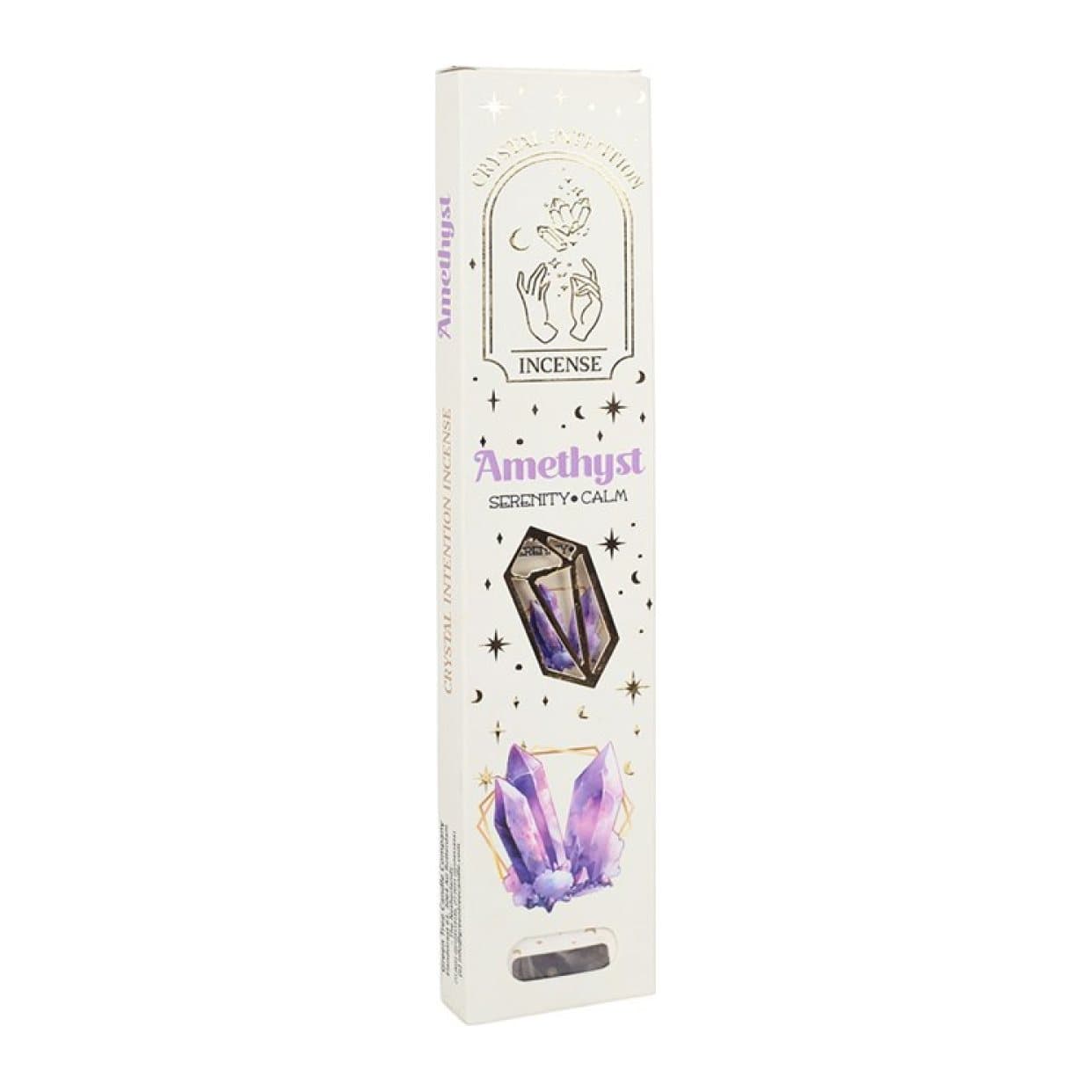 Display set of 12 Native Soul crystal incense packs with amethyst chips