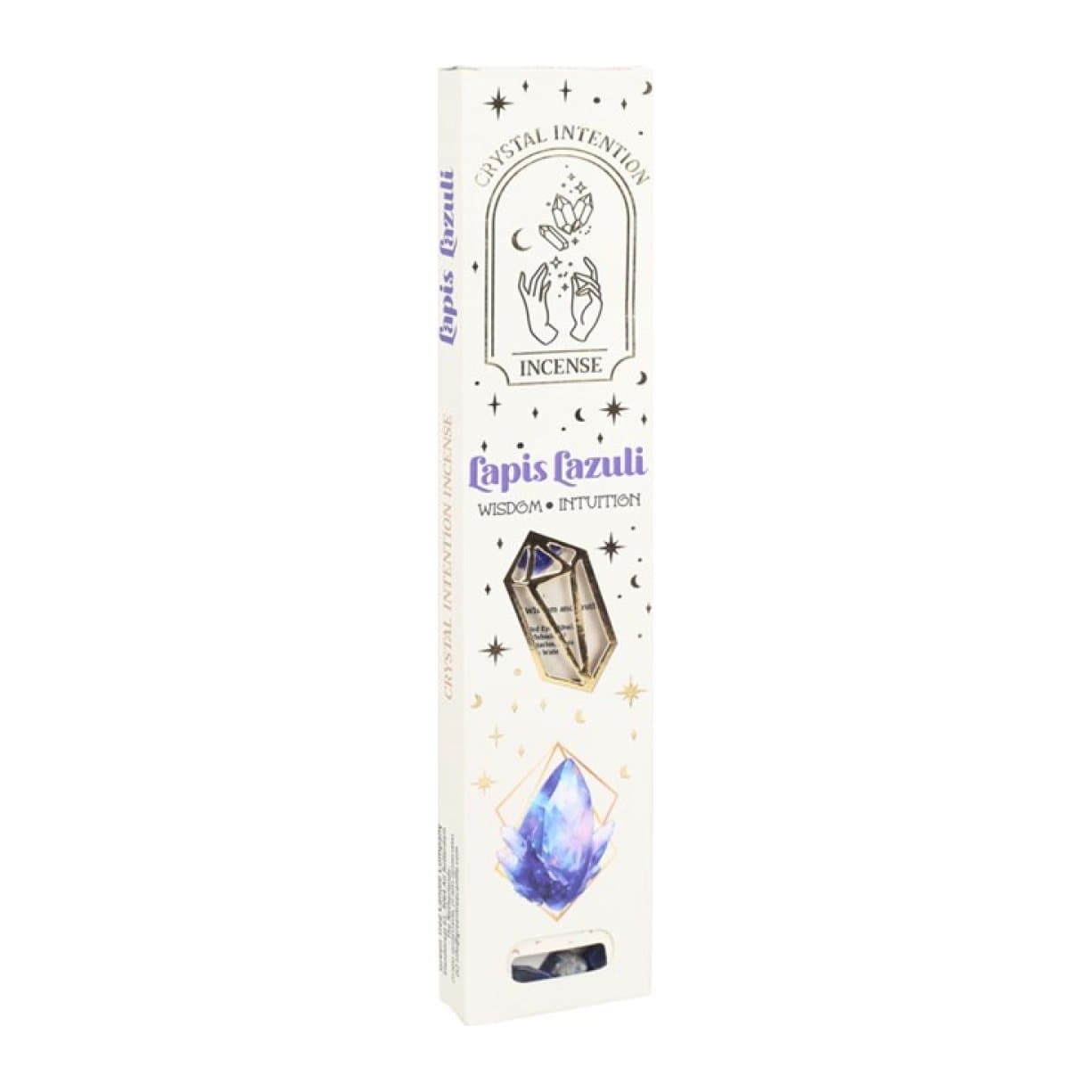 Display set of 12 Native Soul crystal incense packs with lapis lazuli chips