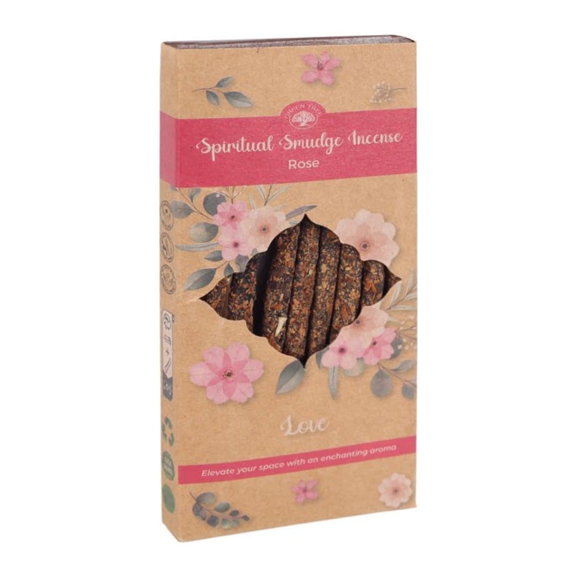 Display set of rose incense sticks in 12 packs