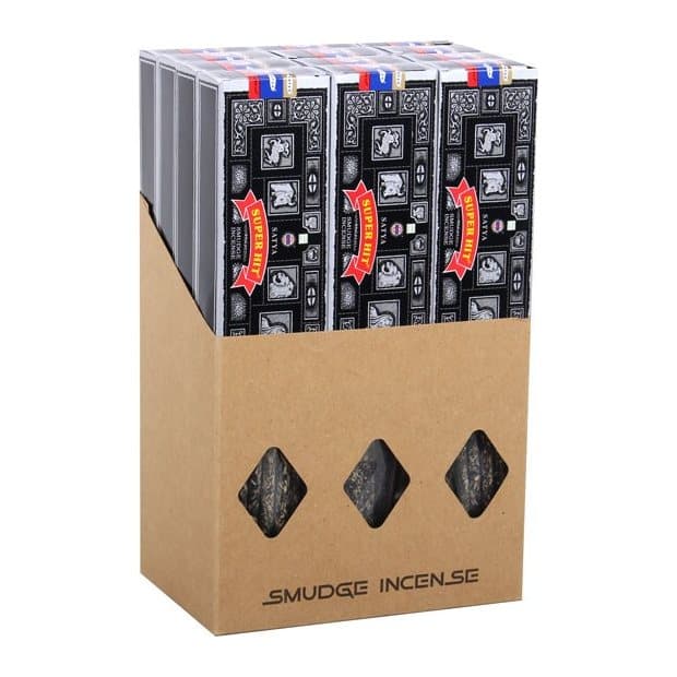 Picture box of Satya Super Hit Smudge Incense packs