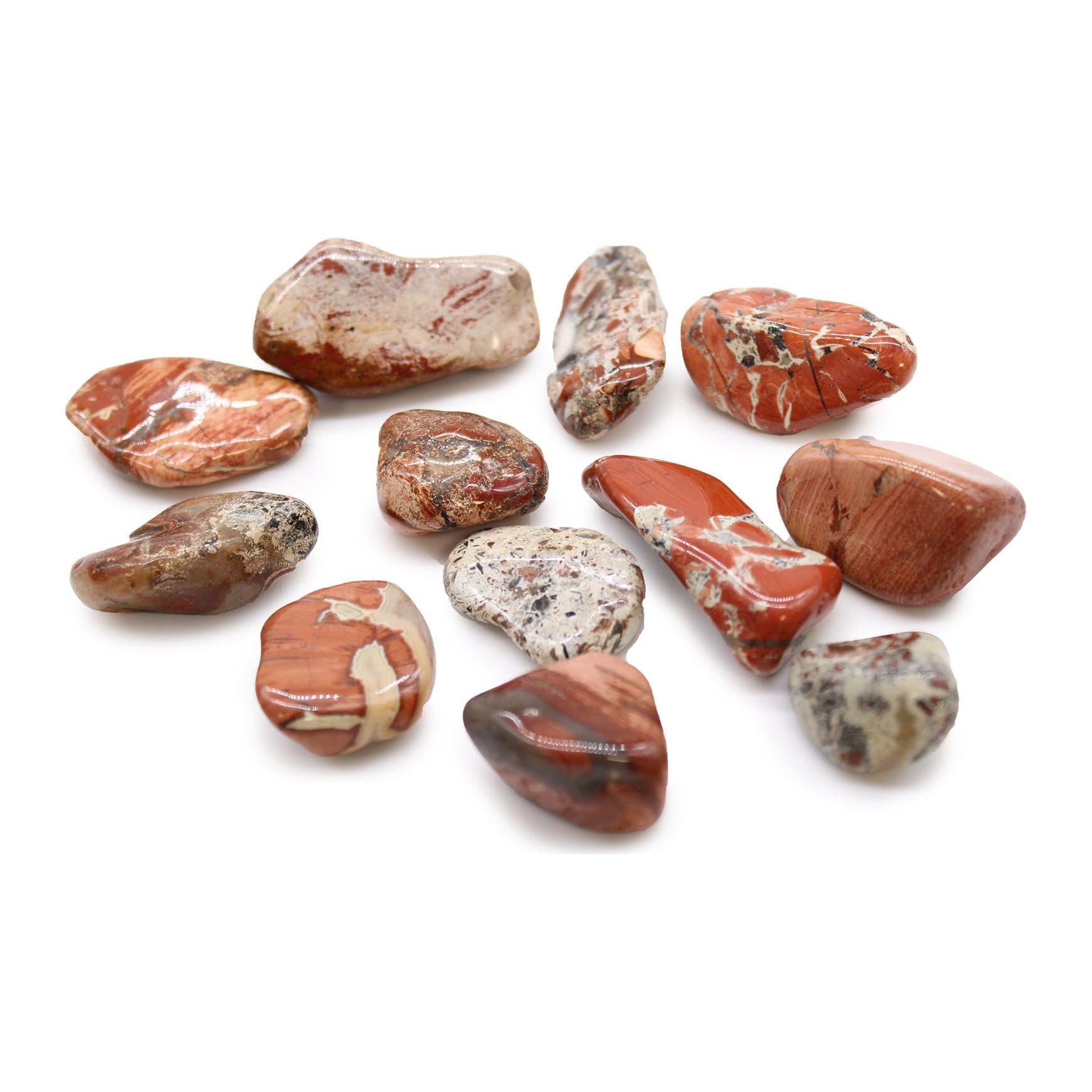 Brecciated light jasper African tumble stones