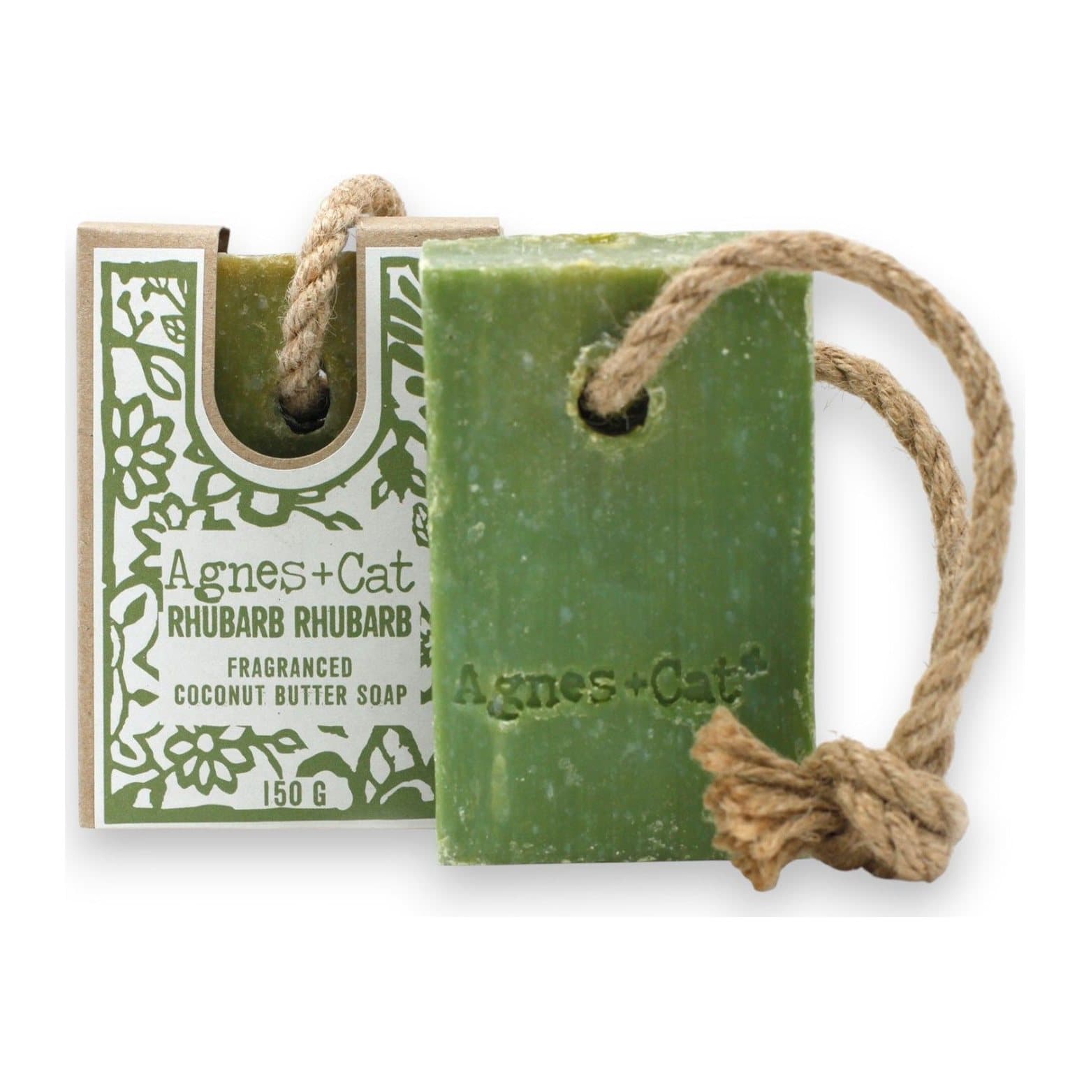 Rhubarb Rhubarb soap on a rope by Agnes + Cat