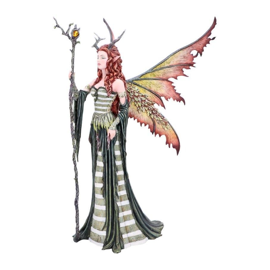 Amy Brown Green Woman fairy figurine with wings and antlers