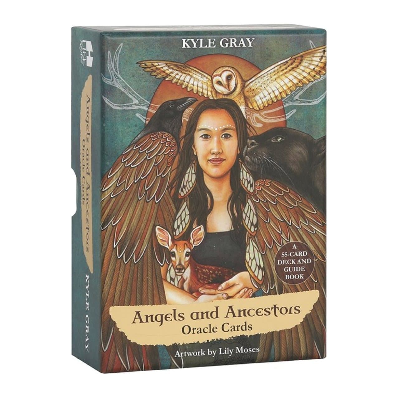 Angels and Ancestors oracle card deck in its sliding box