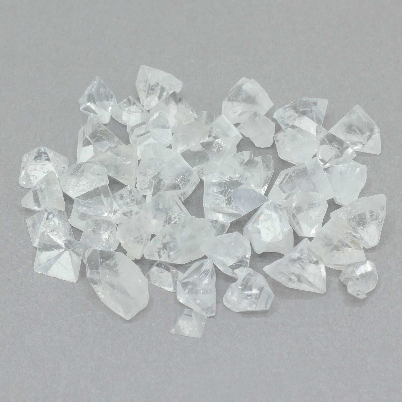 Pack of small natural apophyllite tips with a clear to milky look