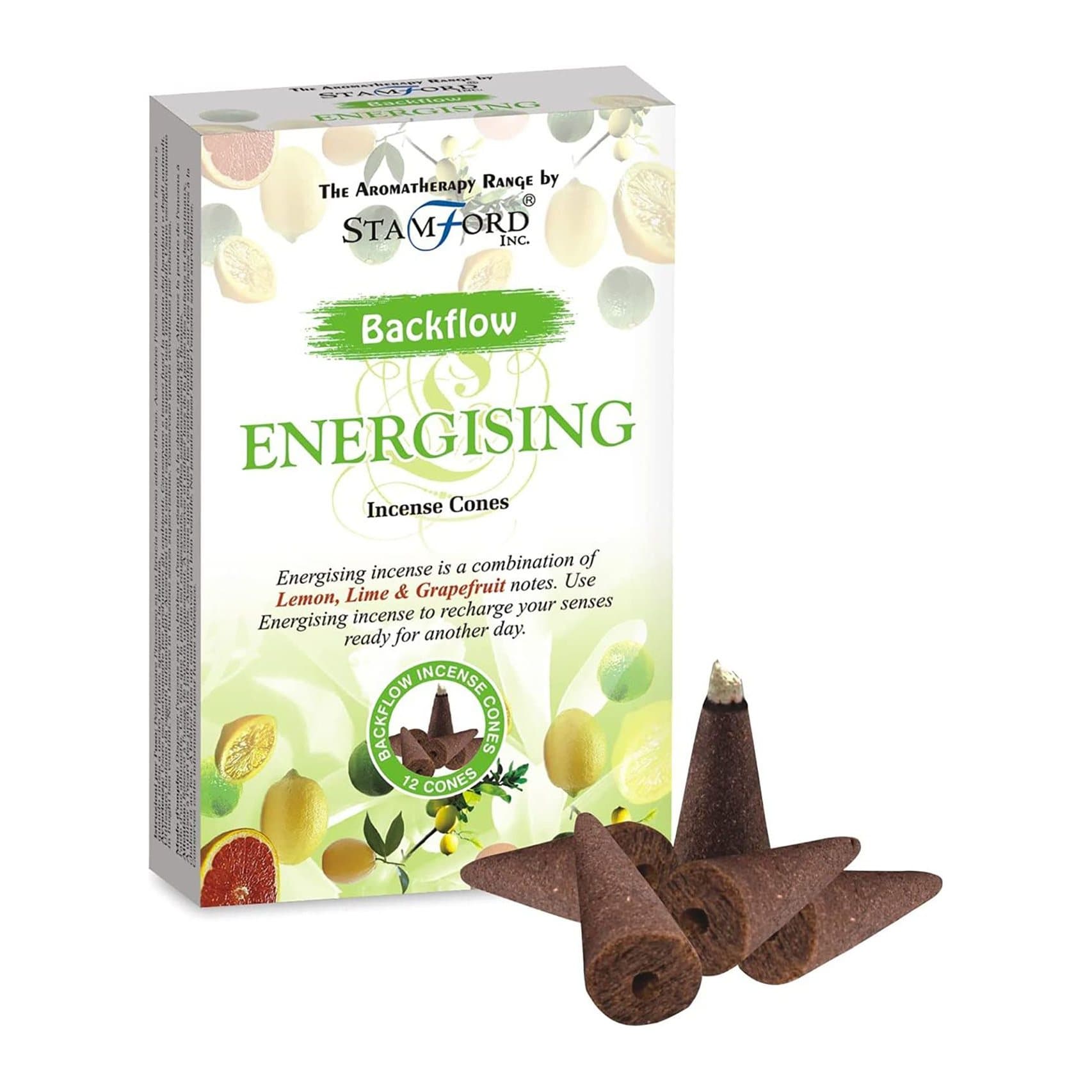 Box of aromatherapy backflow incense cones