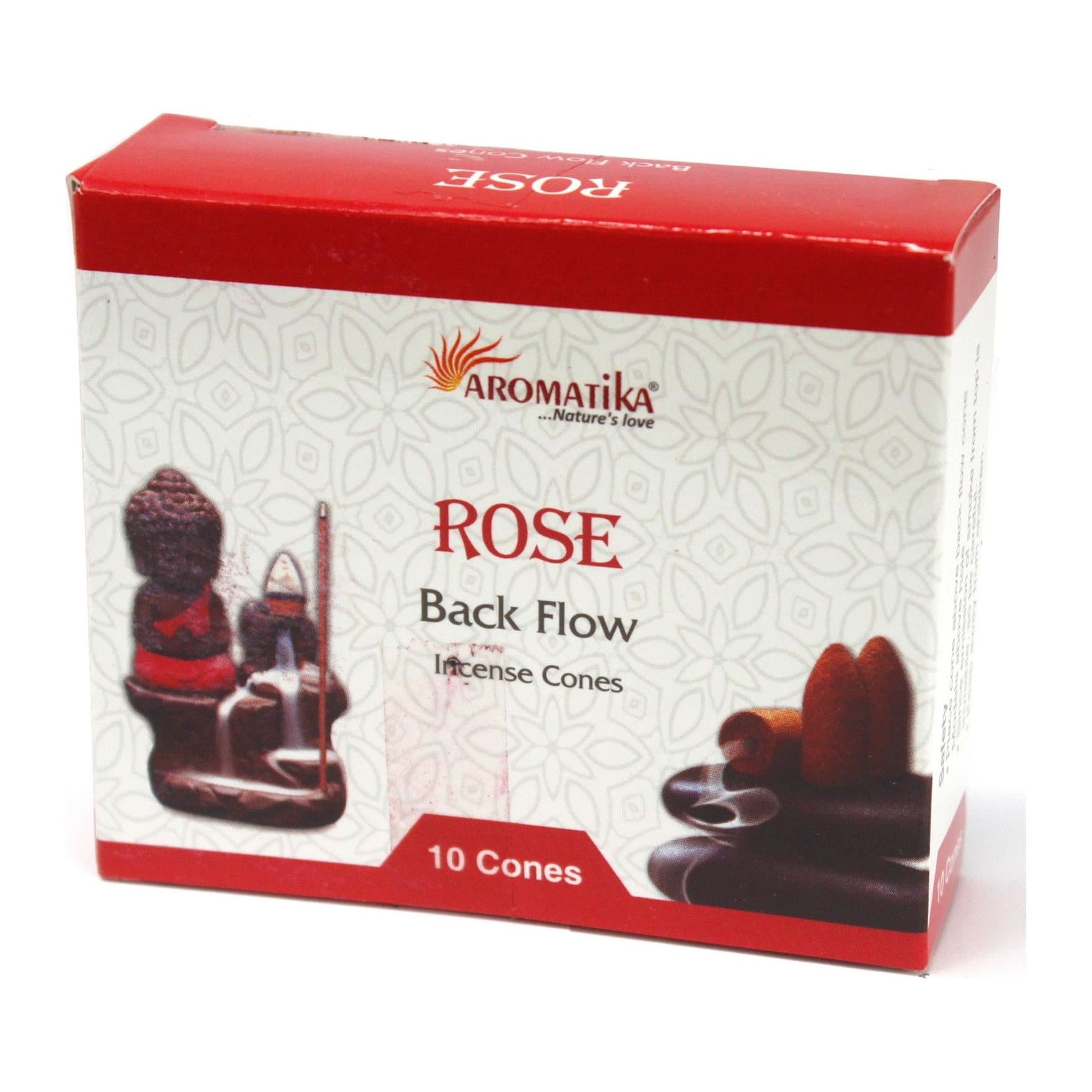 Rose backflow incense cones, pack of 2 boxes