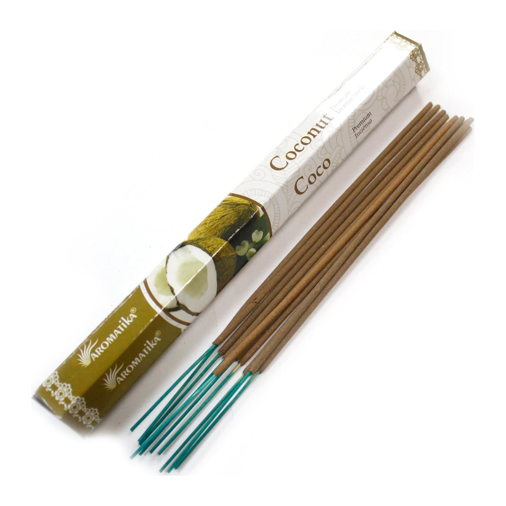 Aromatica coconut incense sticks, three packs of 20 sticks