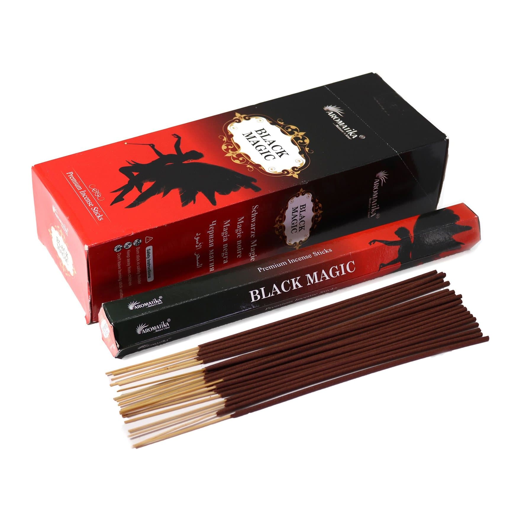 Black Magic charcoal-free hex incense sticks in a pack of 2
